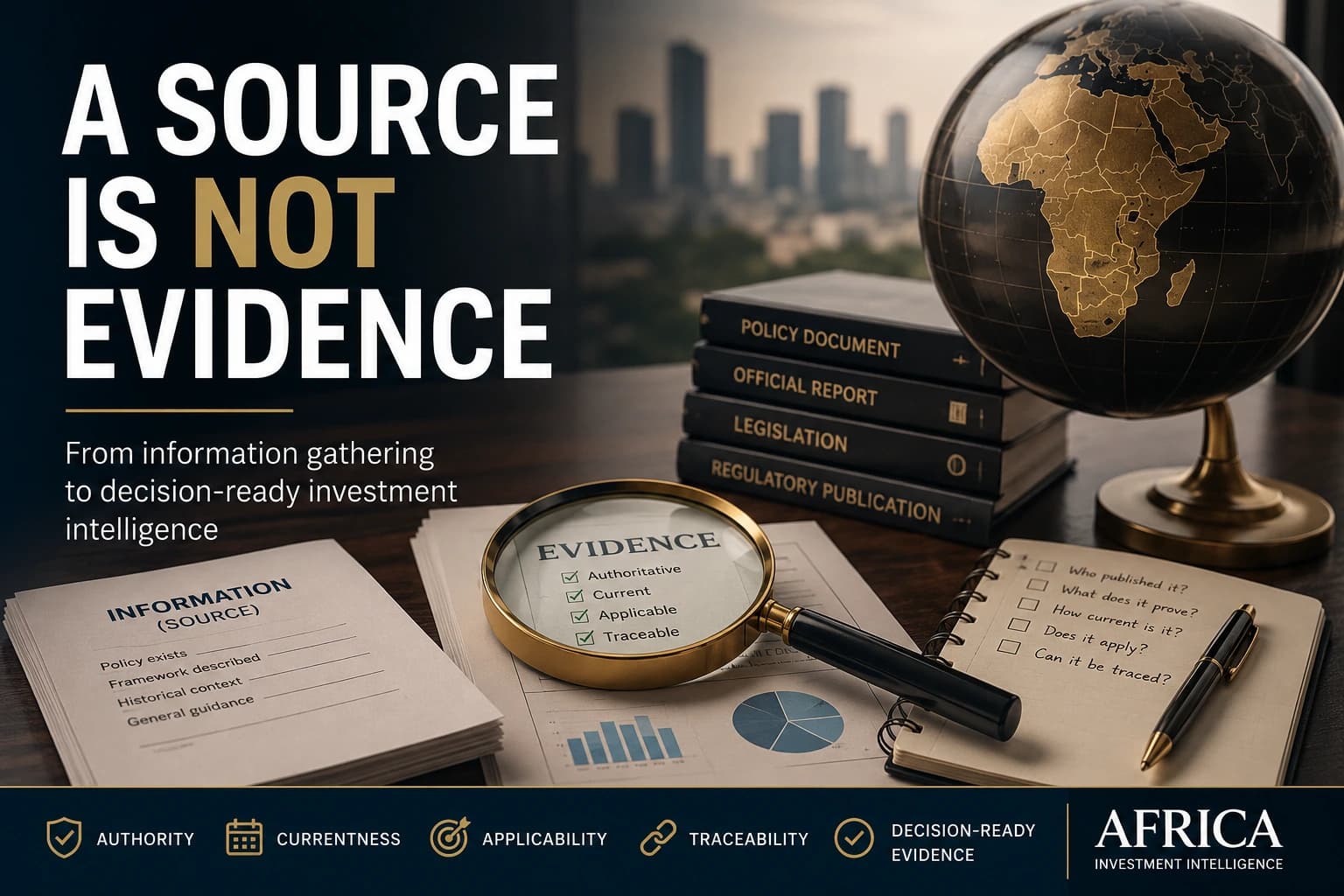 A Source Is Not Evidence — from information gathering to decision-ready investment intelligence